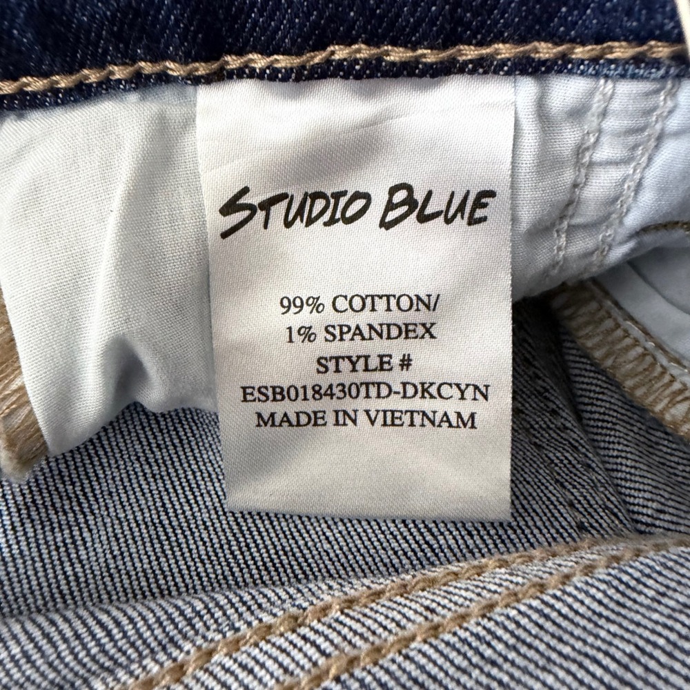 Studio Blue Seamed Utility Ankle Jeans Women 26 Dark Canyon NWT - Picture 6 of 7